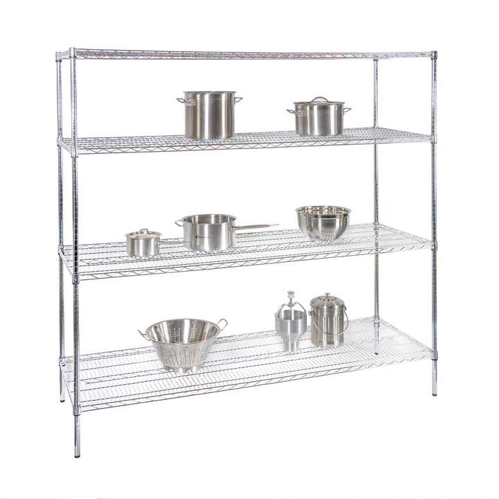 Restaurantware RW Base 24 x 72 Inch NSF Shelves, Chrome - Restaurant Equipment and Smallwares - Canadian Distribution - Ships Free Within Canada on Orders Above CAD $199