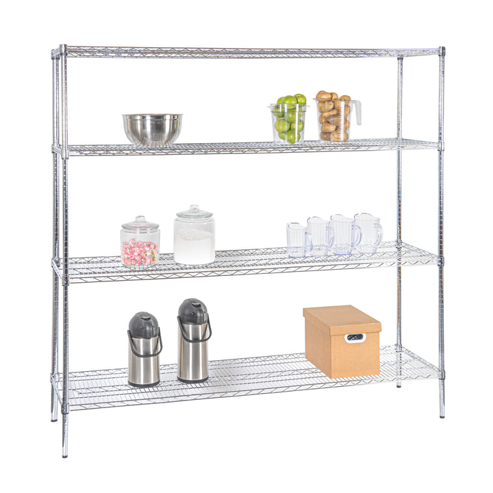 Restaurantware RW Base 18 x 72 Inch NSF Shelves, Chrome - 4 Units/Case - Restaurant Equipment and Smallwares - Canadian Distribution - Ships Free Within Canada on Orders Above CAD $199