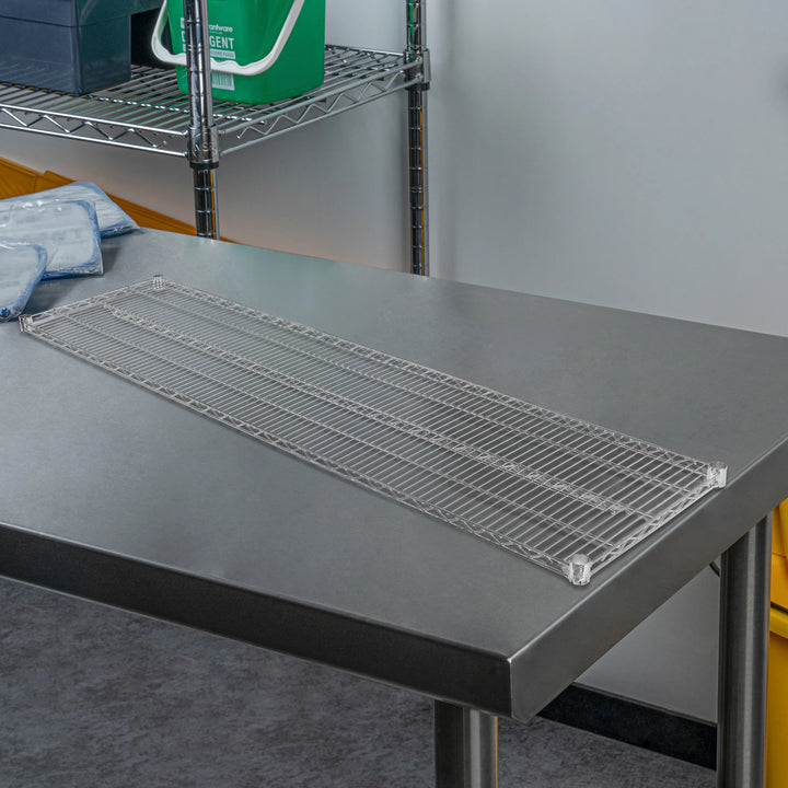 Restaurantware RW Base 18 x 72 Inch NSF Shelves, Chrome - 4 Units/Case - Restaurant Equipment and Smallwares - Canadian Distribution - Ships Free Within Canada on Orders Above CAD $199