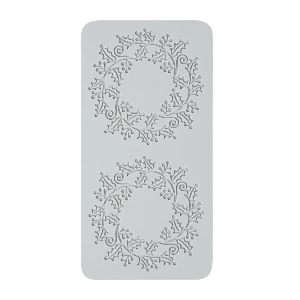 Restaurantware Pastry Tek Gray Silicone Autumn Leaf Halo Fondant Impression Mat - Restaurant Equipment and Smallwares - Canadian Distribution