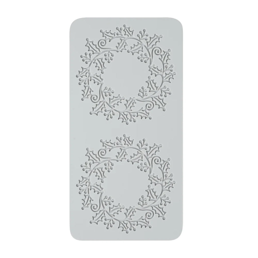 Restaurantware Pastry Tek Gray Silicone Autumn Leaf Halo Fondant Impression Mat - Restaurant Equipment and Smallwares - Canadian Distribution