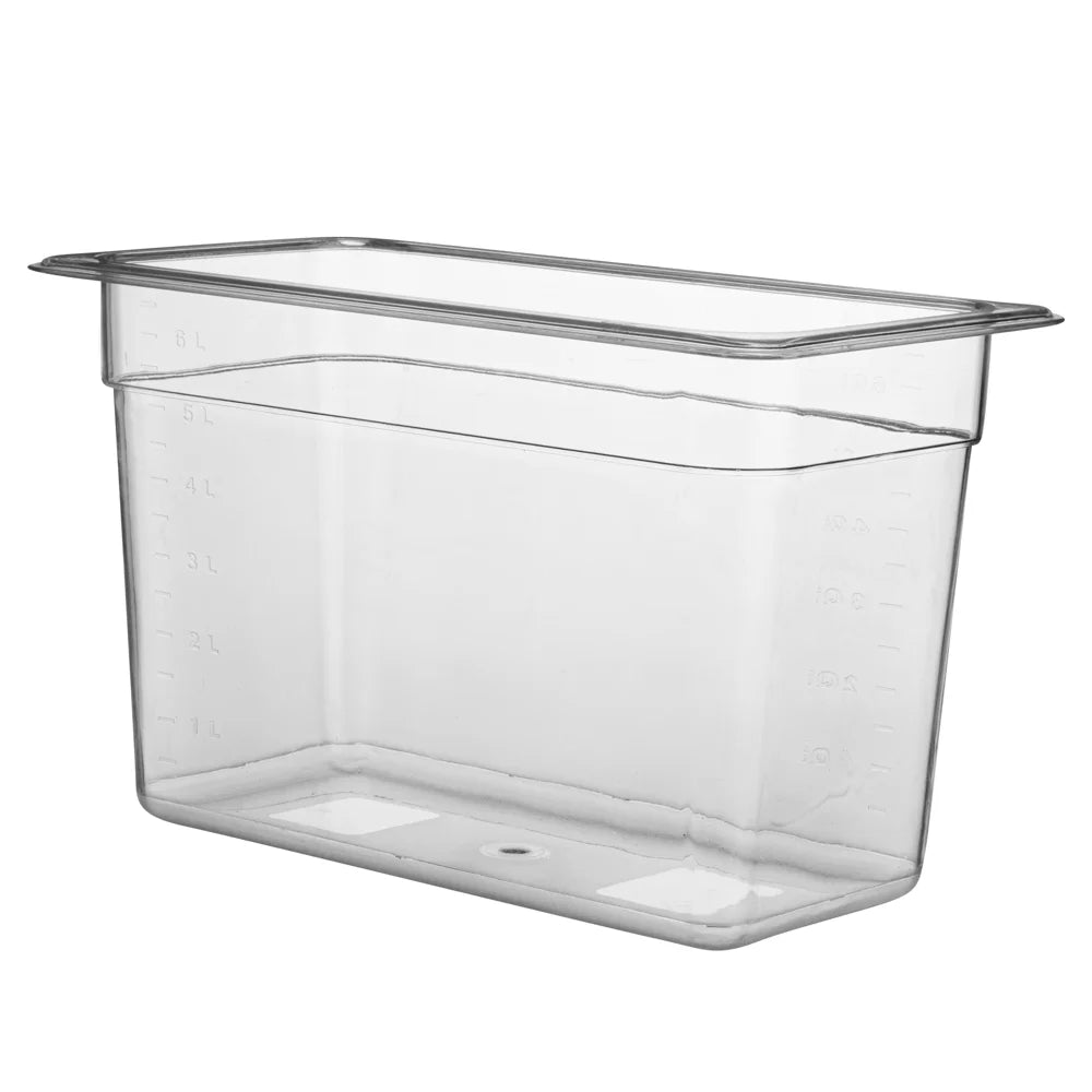 Restaurantware Met Lux Third-Size Clear Plastic Cold Food Storage Container, 8In Deep, Rectangular - Restaurant Equipment and Smallwares - Canadian Distribution