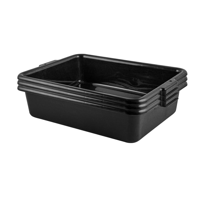 Restaurantware Rw Clean Black Plastic Bus Bin Totebox, 22 X 15.75 X 4.75 Inch, Easy Grip - Restaurant Equipment and Smallwares - Canadian Distribution - Ships Free Within Canada on Orders Above CAD $199