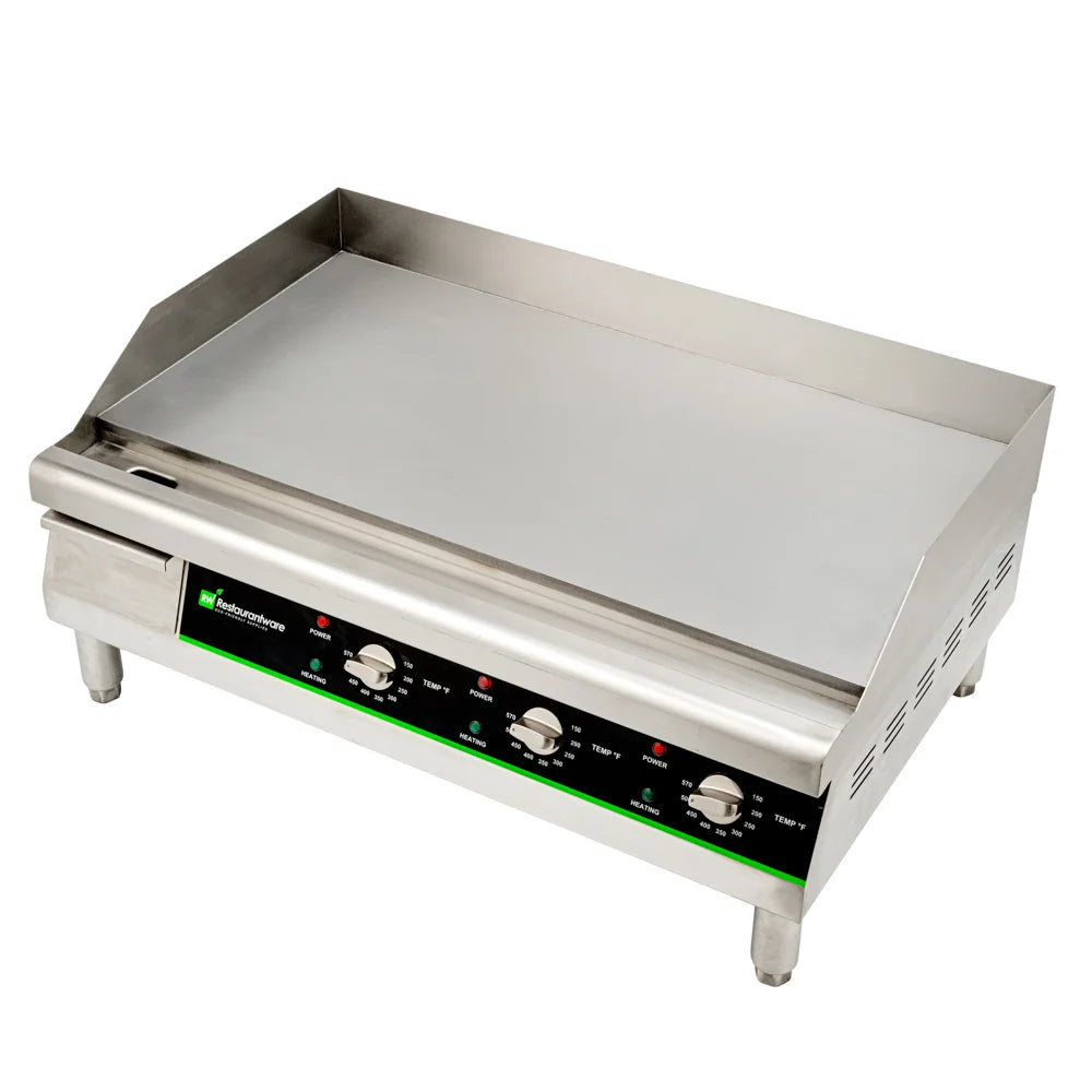 Restaurantware Hi Tek 30In Stainless Steel Electric Countertop Griddle, 208/240V - Restaurant Equipment and Smallwares - Canadian Distribution