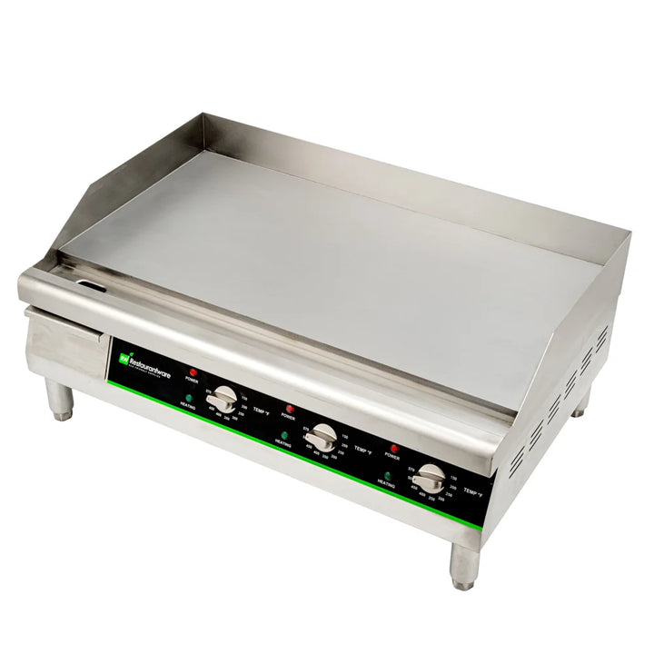 Restaurantware Hi Tek 30In Stainless Steel Electric Countertop Griddle, 208/240V - Restaurant Equipment and Smallwares - Canadian Distribution
