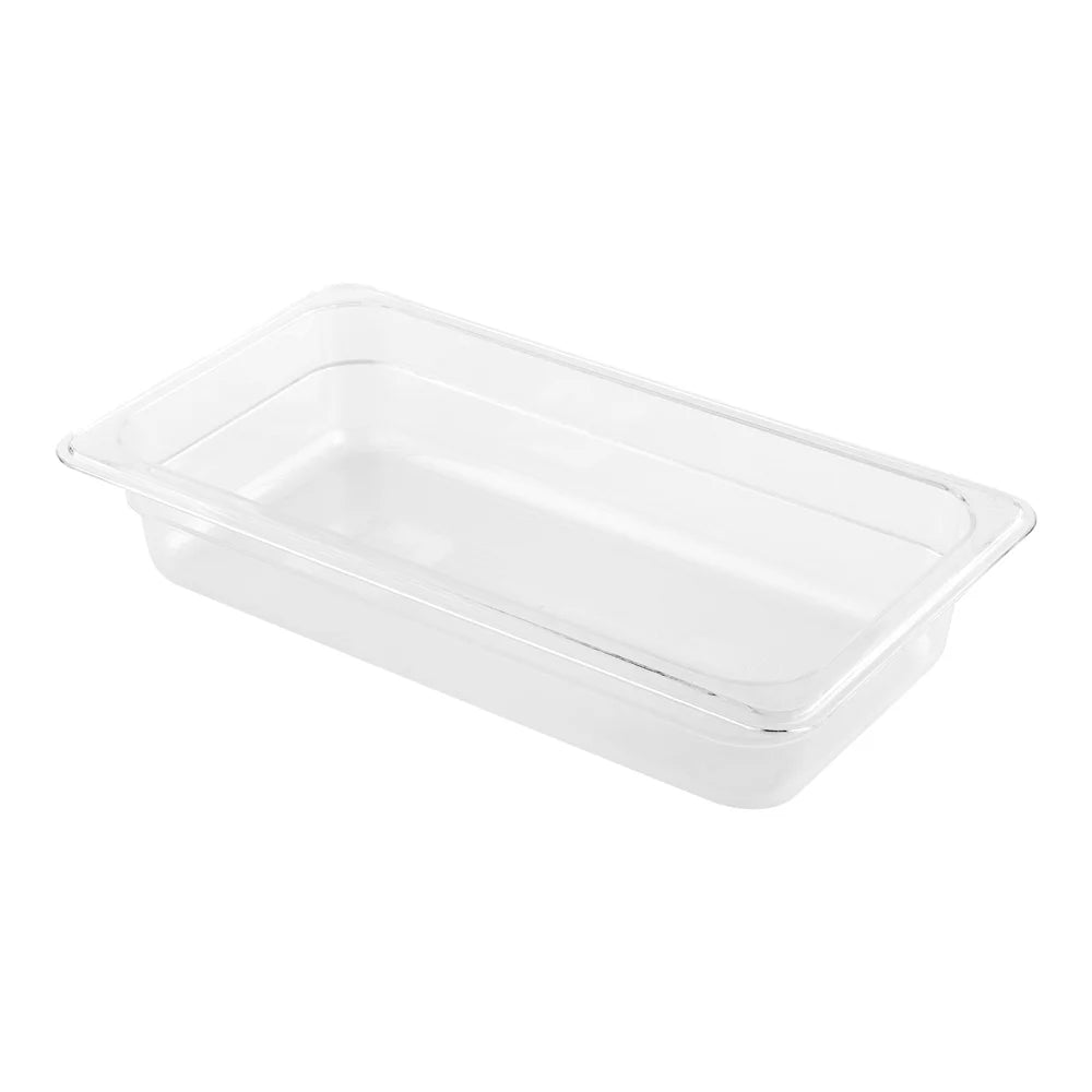 Restaurantware Met Lux Third-Size Clear Plastic Cold Food Storage Containers, 2.50In Deep, Rectangular - Restaurant Equipment and Smallwares - Canadian Distribution