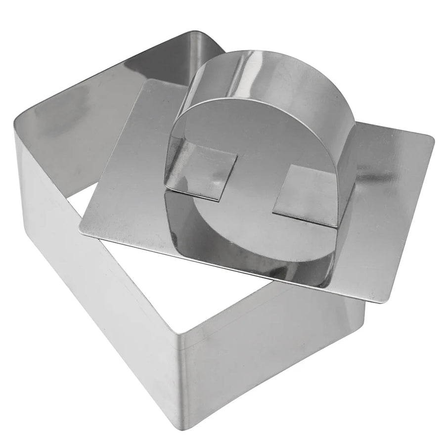 Restaurantware Pastry Tek Stainless Steel Ring Pastry Mold, 3X2.25X1.5In, With Press - Restaurant Equipment and Smallwares - Canadian Distribution