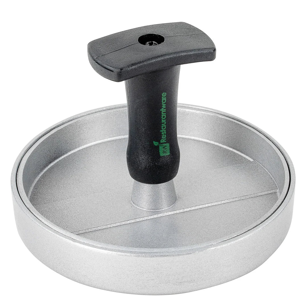 Restaurantware Met Lux Non-Stick Burger Press, Black, Aluminum, 4.75 x 4.75 x 3.50In - Restaurant Equipment and Smallwares - Canadian Distribution