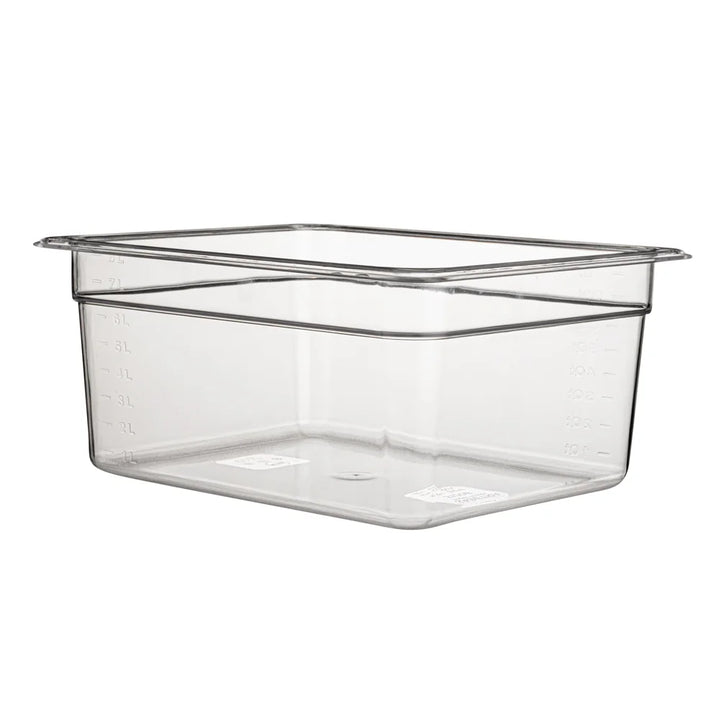 Restaurantware Met Lux Half-Size Clear Plastic Cold Food Storage Container, 6In Deep, Rectangular - Restaurant Equipment and Smallwares - Canadian Distribution