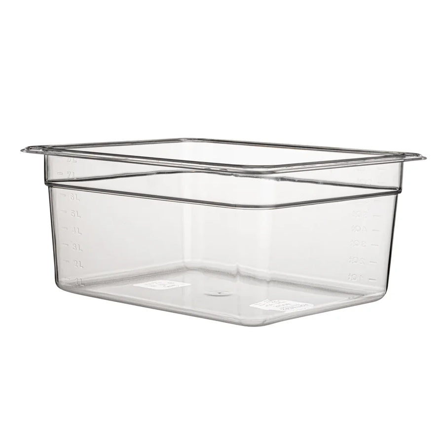 Restaurantware Met Lux Half-Size Clear Plastic Cold Food Storage Container, 6In Deep, Rectangular - Restaurant Equipment and Smallwares - Canadian Distribution