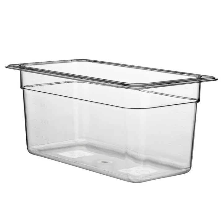 Restaurantware Met Lux Third-Size Clear Plastic Cold Food Storage Container, 6In Deep, Rectangular - Restaurant Equipment and Smallwares - Canadian Distribution