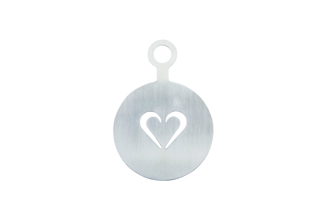 Restaurantware Restpresso Heart Coffee Decorating Stencil, 4.75X3.25In, Stainless Steel - Restaurant Equipment and Smallwares - Canadian Distribution