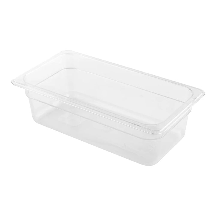 Restaurantware Met Lux Third-Size Clear Plastic Cold Food Storage Containers, 4In Deep, Rectangular - Restaurant Equipment and Smallwares - Canadian Distribution