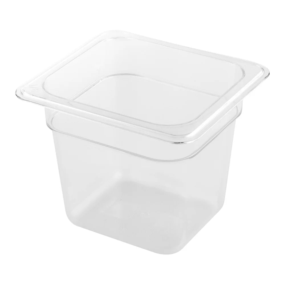 Restaurantware Met Lux Sixth-Size Clear Plastic Cold Food Storage Containers, 6In Deep, Rectangular - Restaurant Equipment and Smallwares - Canadian Distribution