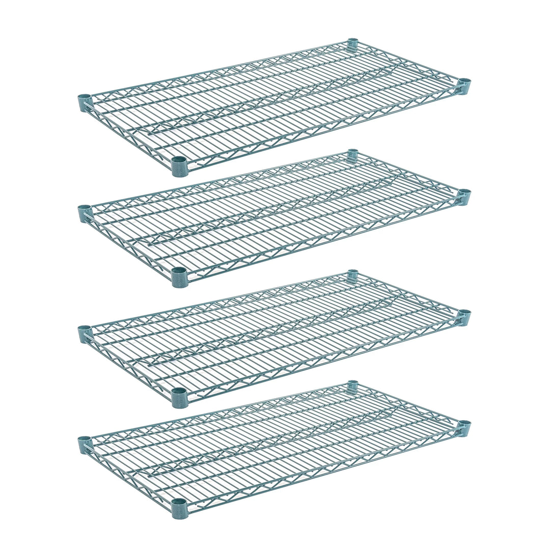 Restaurantware RW Base 18 x 36 Inch NSF Shelves, Green, Epoxy, Corrosion-Resistant - Restaurant Equipment and Smallwares - Canadian Distribution - Ships Free Within Canada on Orders Above CAD $199