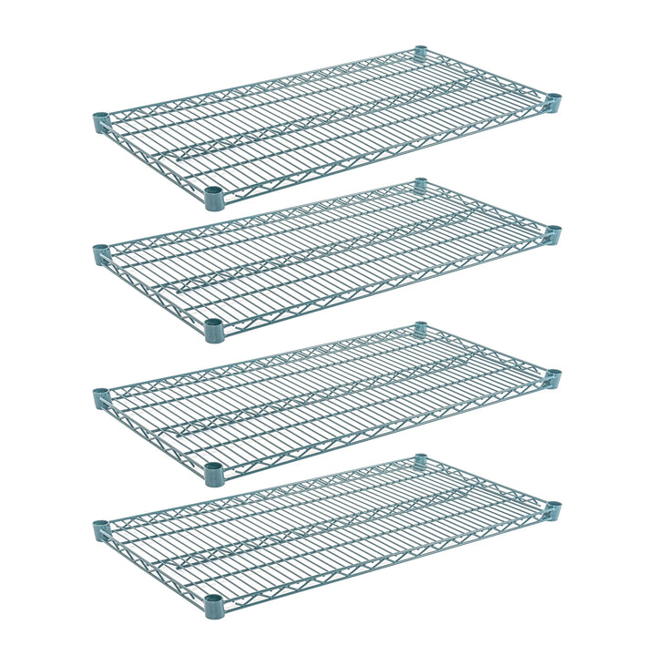 Restaurantware RW Base 18 x 36 Inch NSF Shelves, Green, Epoxy, Corrosion-Resistant - Restaurant Equipment and Smallwares - Canadian Distribution - Ships Free Within Canada on Orders Above CAD $199