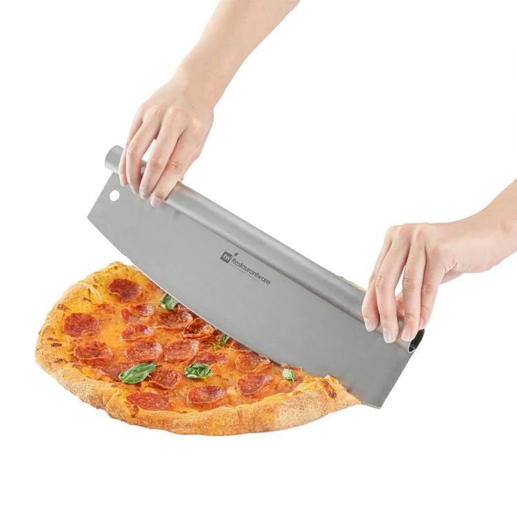 Restaurantware Rocker Stainless Steel Pizza Cutter, 13.75X3.5In, With Cover - Restaurant Equipment and Smallwares - Canadian Distribution