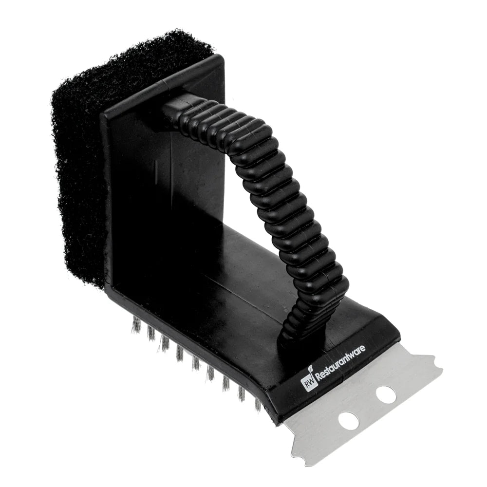 Restaurantware Met Lux 4.5In Grill Scraper Brush, With Scouring Pad - Restaurant Equipment and Smallwares - Canadian Distribution