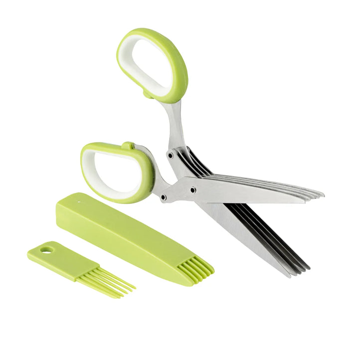 Restaurantware Met Lux 7.5In Herb Scissors, With 5 Blades - Restaurant Equipment and Smallwares - Canadian Distribution - Ships Free Within Canada on Orders Above CAD $199