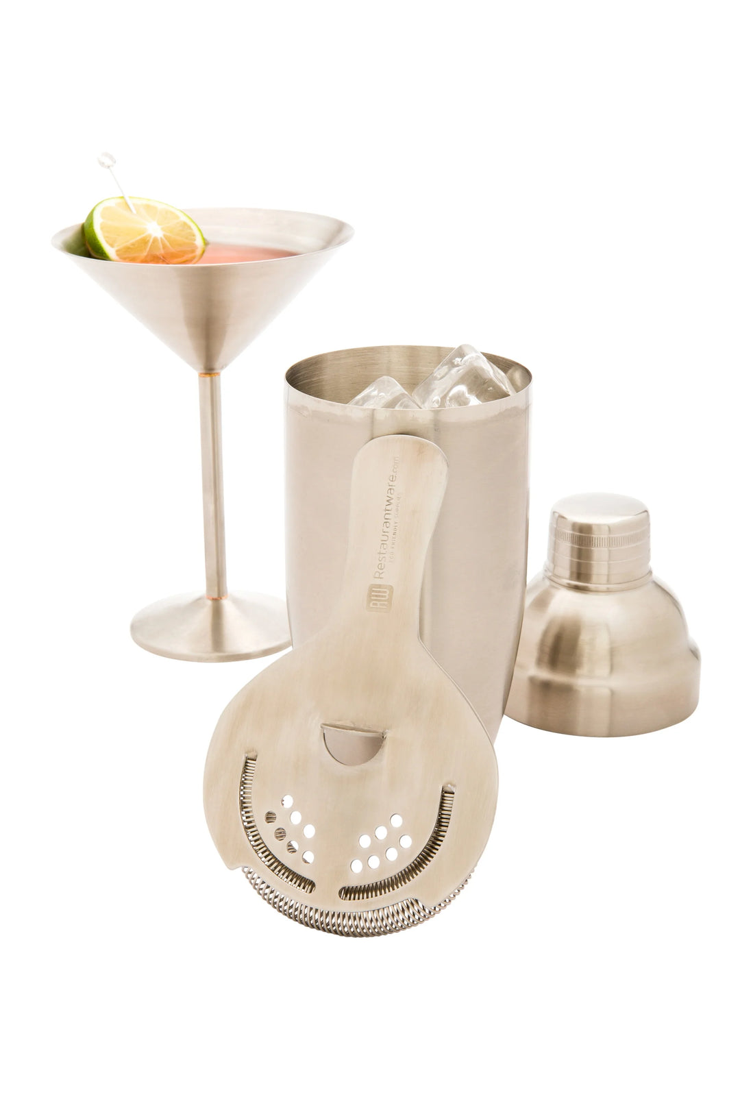 Restaurantware Bar Lux Stainless Steel Hawthorne Strainer - Restaurant Equipment and Smallwares - Canadian Distribution - Ships Free Within Canada on Orders Above CAD $199