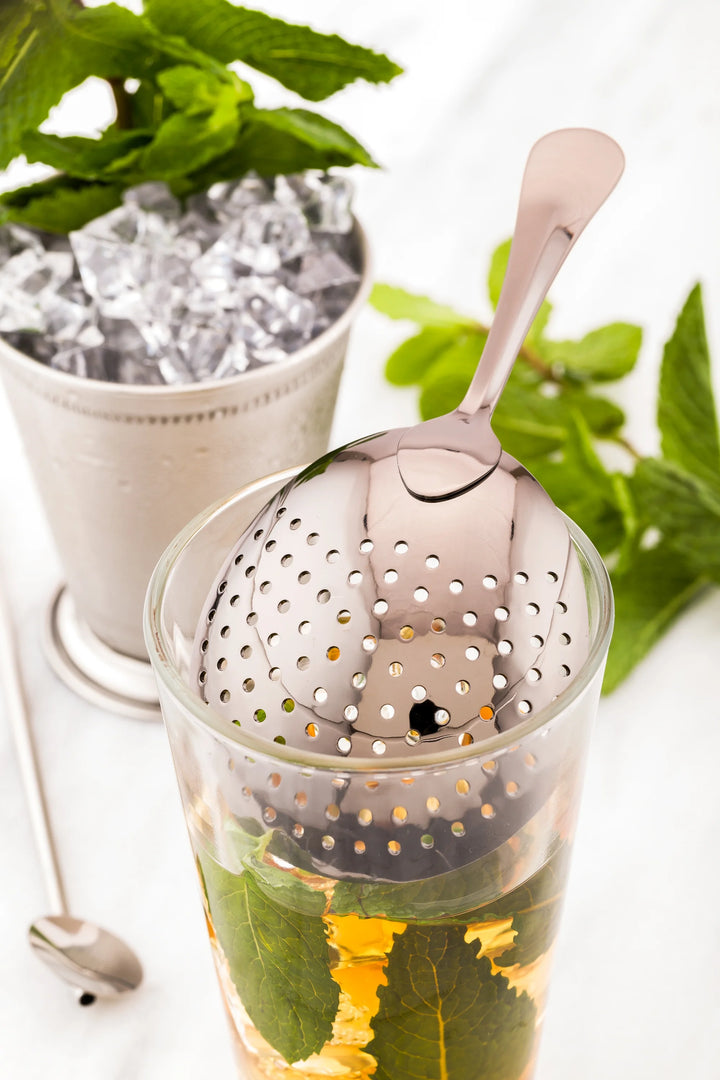 Restaurantware Bar Lux 6.5In Black-Plated Julep Strainer - Restaurant Equipment and Smallwares - Canadian Distribution - Ships Free Within Canada on Orders Above CAD $199