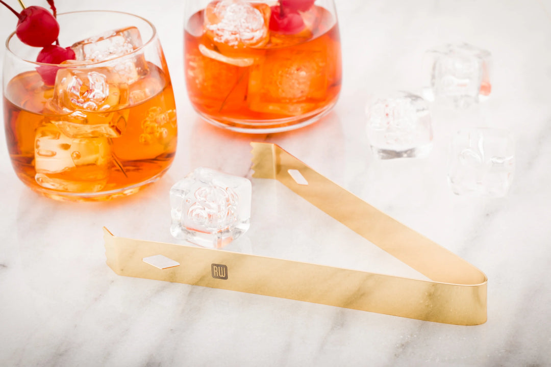 Restaurantware Bar Lux Gold Plated Ice Tong, 6.25X2.5X0.75In - Restaurant Equipment and Smallwares - Canadian Distribution - Ships Free Within Canada on Orders Above CAD $199