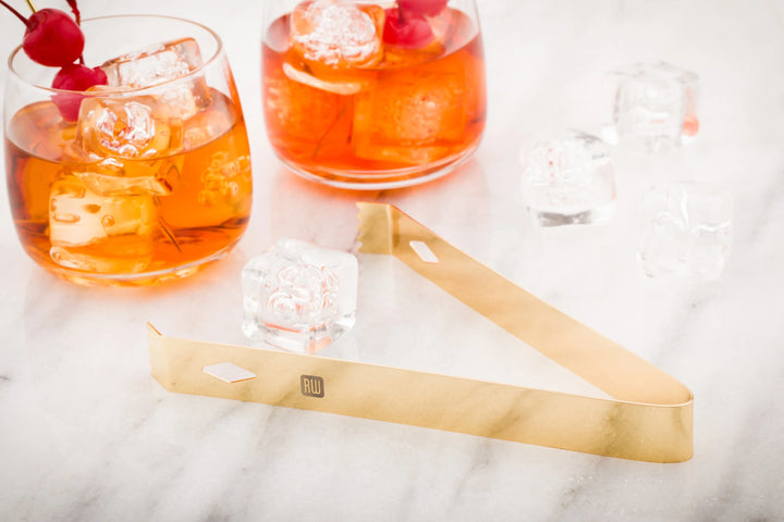 Restaurantware Bar Lux Gold Plated Ice Tong, 6.25X2.5X0.75In - Restaurant Equipment and Smallwares - Canadian Distribution - Ships Free Within Canada on Orders Above CAD $199