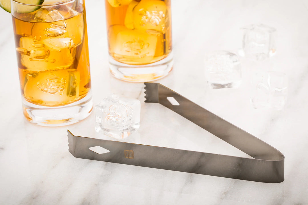 Restaurantware Bar Lux Black-Plated Ice Tong, 6.25X2.5X0.75In - Restaurant Equipment and Smallwares - Canadian Distribution - Ships Free Within Canada on Orders Above CAD $199