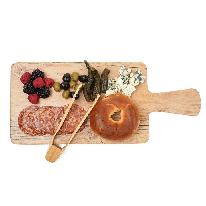 Restaurantware 7In Natural Bamboo Ridged Tong - Restaurant Equipment and Smallwares - Canadian Distribution - Ships Free Within Canada on Orders Above CAD $199