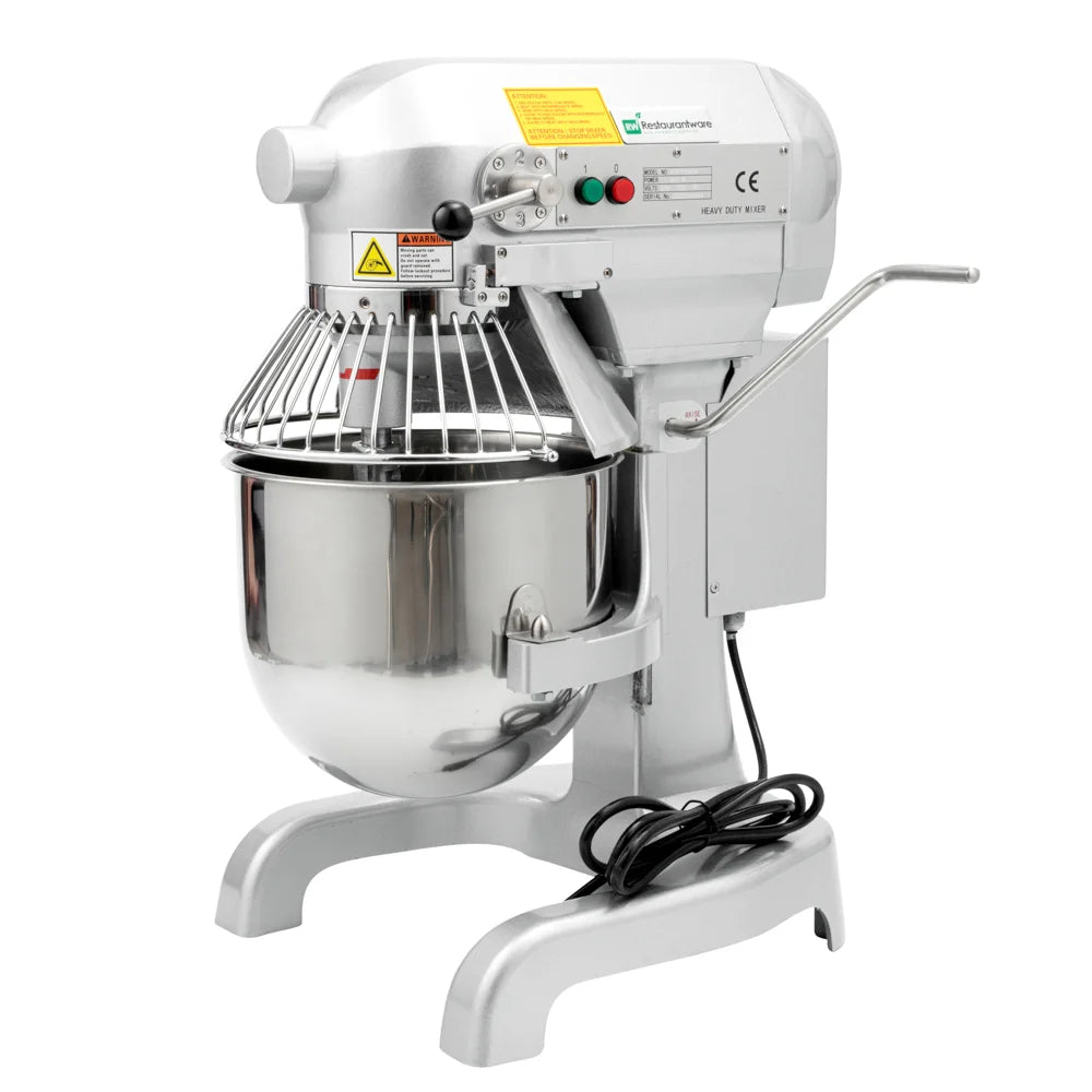 Restaurantware Hi Tek 11qt Planetary Stand Mixer, with Dough Hook/Whisk/Beater/Safety Guard, Electric - Restaurant Equipment and Smallwares - Canadian Distribution