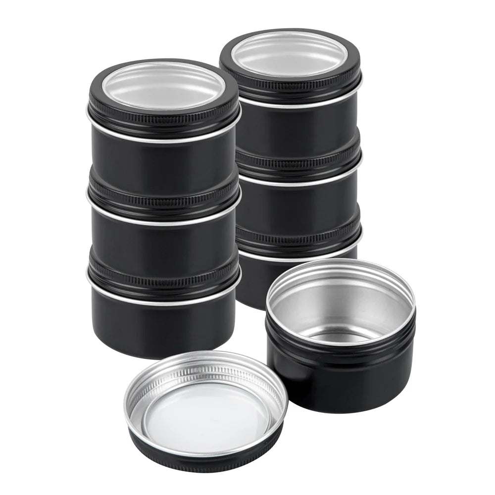 Restaurantware RW Base 4oz Tin Containers, Black, Round, with Window Lid - Restaurant Equipment and Smallwares - Canadian Distribution - Ships Free Within Canada on Orders Above CAD $199