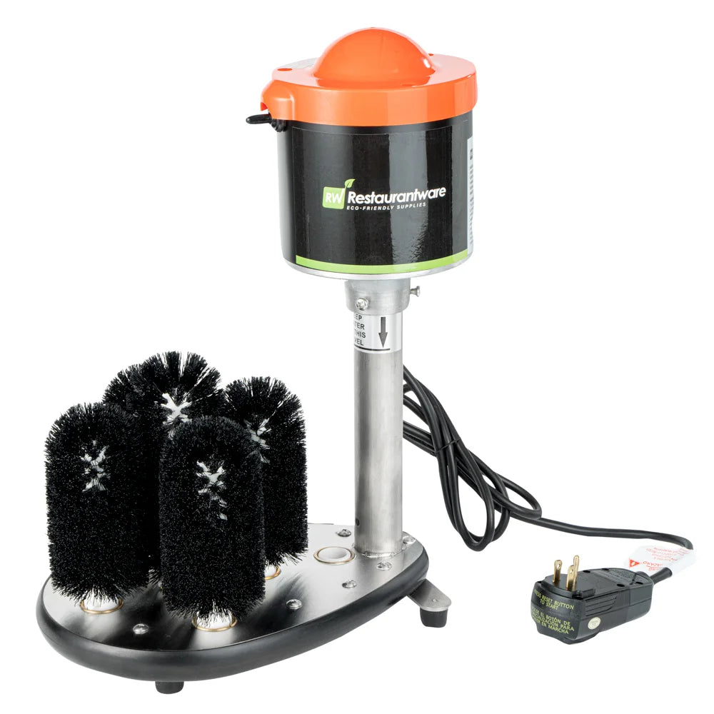 Restaurantware Clean Tek Upright 5-Brush Electric Glass Washer, Heavy Duty - Restaurant Equipment and Smallwares - Canadian Distribution