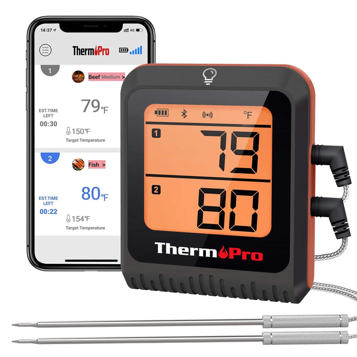 ThermoPro Bluetooth Meat Food Service Thermometers, 2 Probe - Restaurant Equipment and Smallwares - Canadian Distribution
