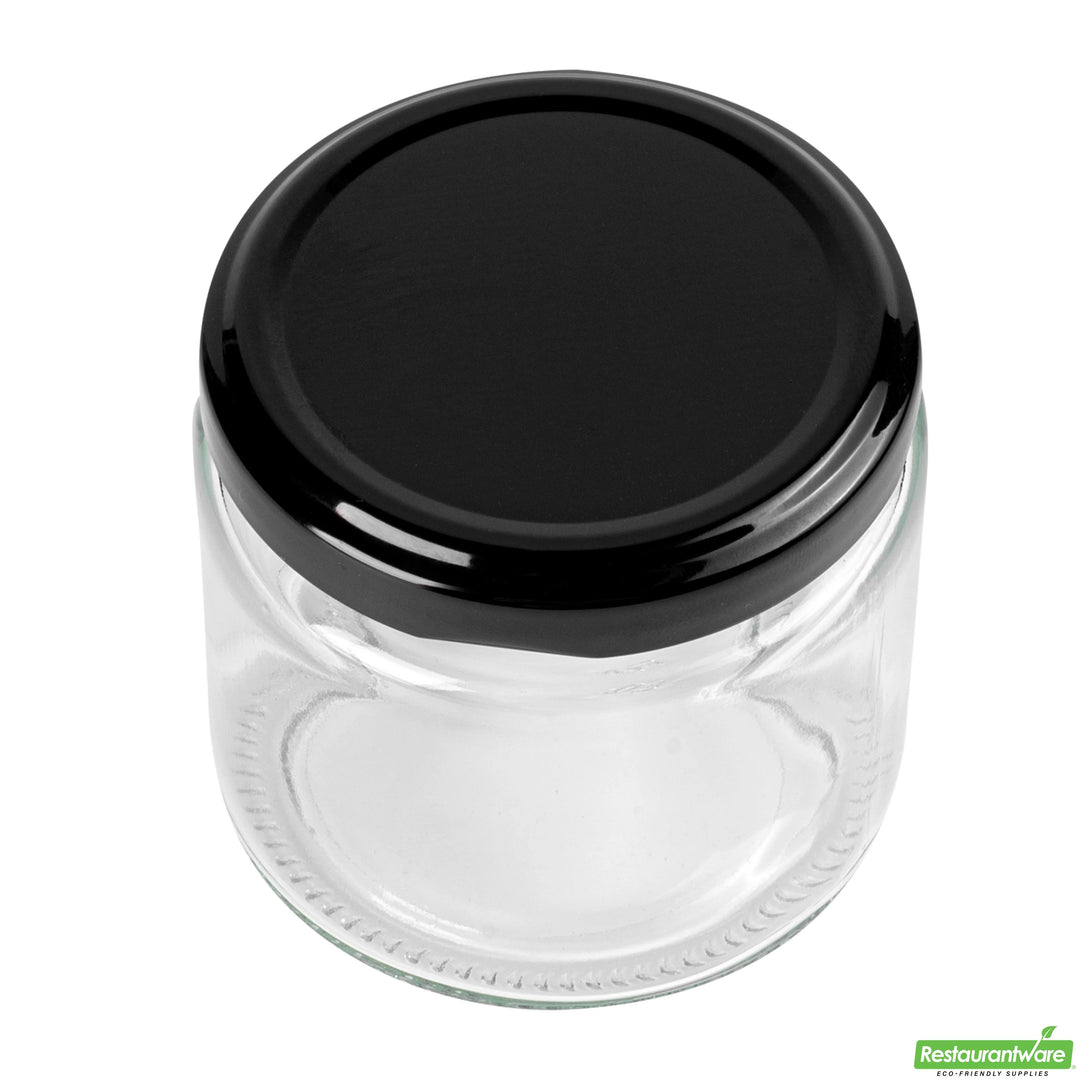 Restaurantware Vetri 6 Ounce Storage Jars, Glass, includes Black Metal Lid - Restaurant Equipment and Smallwares - Canadian Distribution