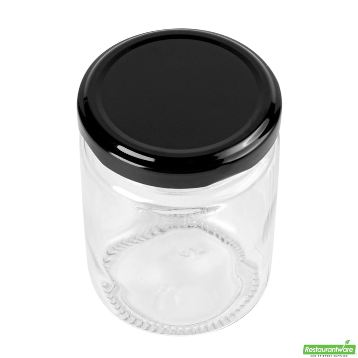 Jars, Vetri 8 Ounce Storage, Glass, includes Black Metal Lid - Restaurant Equipment and Smallwares - Canadian Distribution