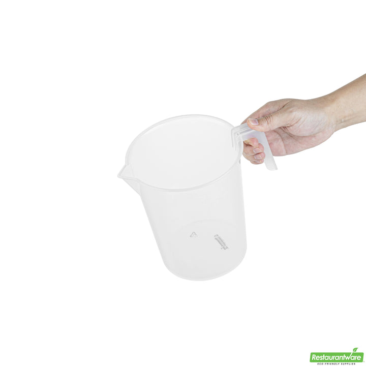 Restaurantware RW Base 2 Quart Measuring Cups, Plastic, Clear, 6.75 x 4.75 x 7 Inch - Restaurant Equipment and Smallwares - Canadian Distribution - Ships Free Within Canada on Orders Above CAD $199