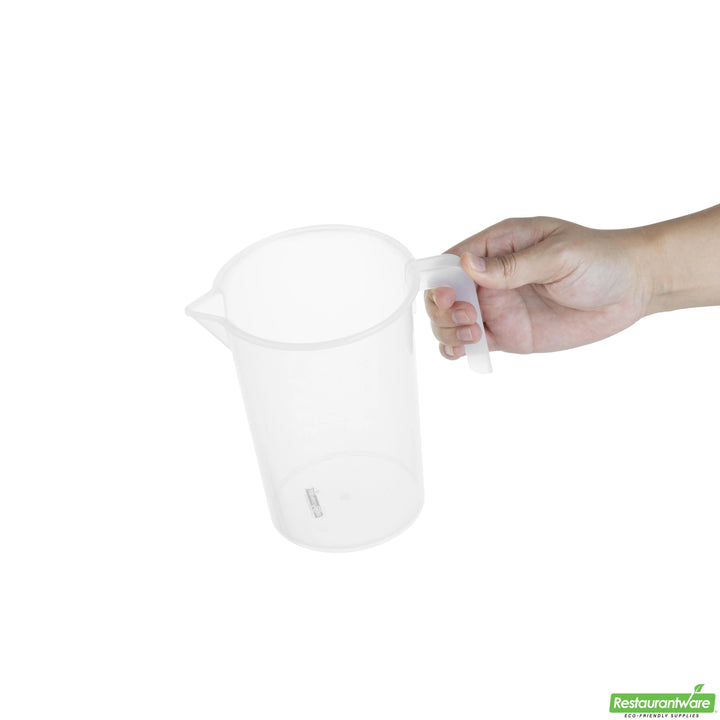 Restaurantware RW Base 1 Quart Measuring Cups, Plastic, Clear, 5.25 x 3.75 x 6.25 Inch - Restaurant Equipment and Smallwares - Canadian Distribution - Ships Free Within Canada on Orders Above CAD $199