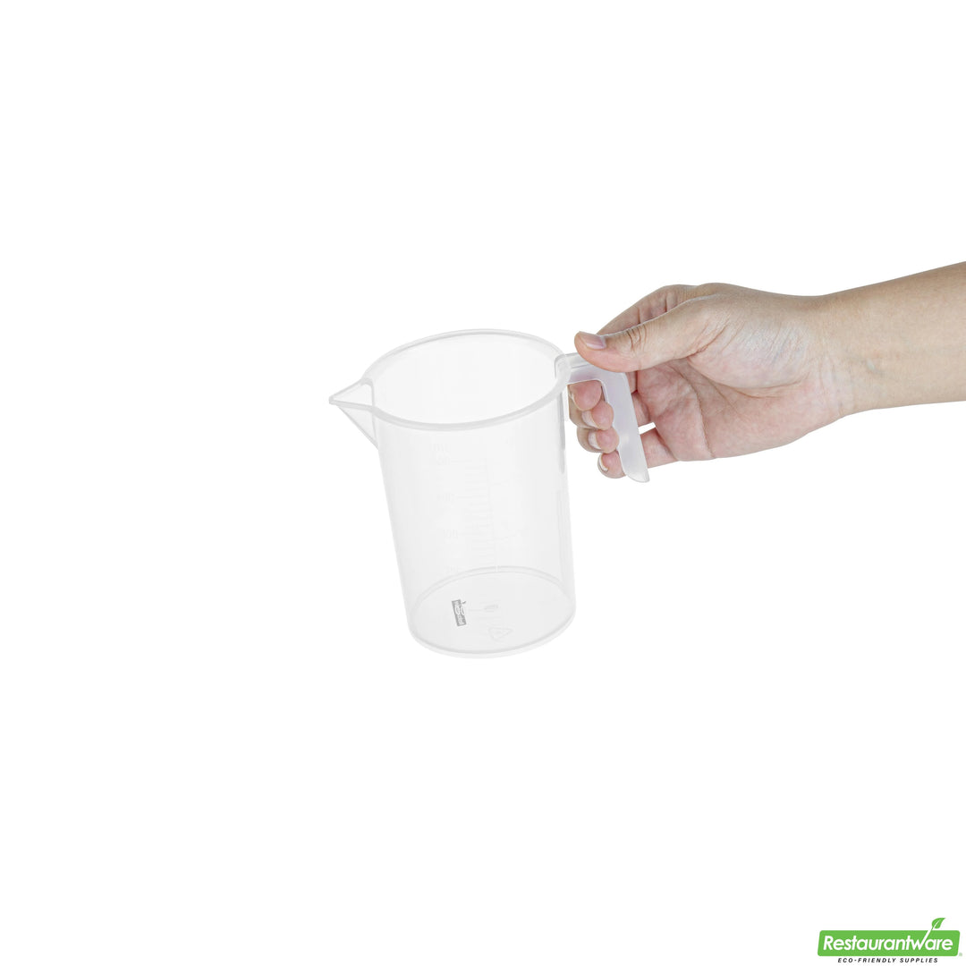 Restaurantware RW Base 16 Ounce Measuring Cups, Plastic, Clear, 4.25 x 3.50 x 5 Inch - Restaurant Equipment and Smallwares - Canadian Distribution - Ships Free Within Canada on Orders Above CAD $199