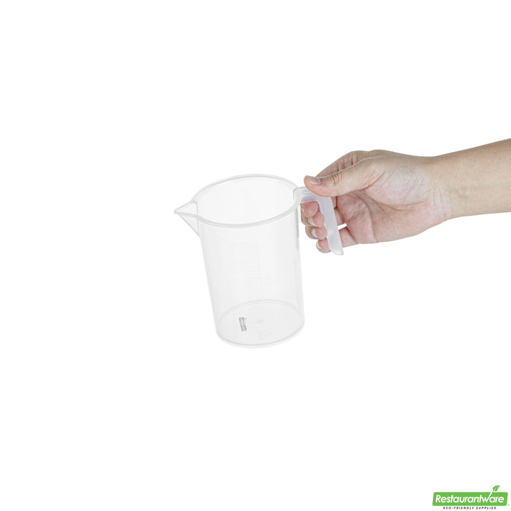 Restaurantware RW Base 16 Ounce Measuring Cups, Plastic, Clear, 4.25 x 3.50 x 5 Inch - Restaurant Equipment and Smallwares - Canadian Distribution - Ships Free Within Canada on Orders Above CAD $199
