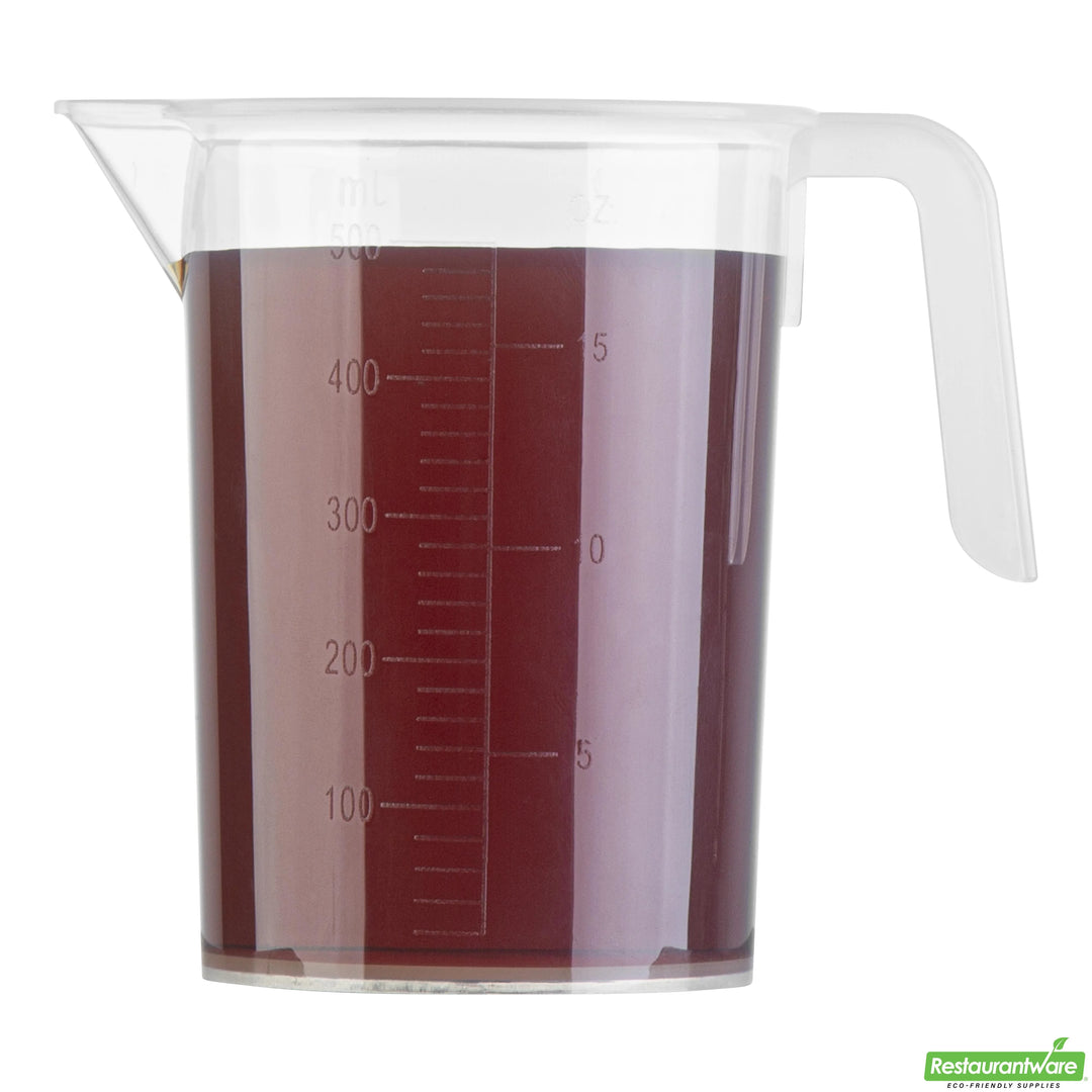 Restaurantware RW Base 16 Ounce Measuring Cups, Plastic, Clear, 4.25 x 3.50 x 5 Inch - Restaurant Equipment and Smallwares - Canadian Distribution - Ships Free Within Canada on Orders Above CAD $199