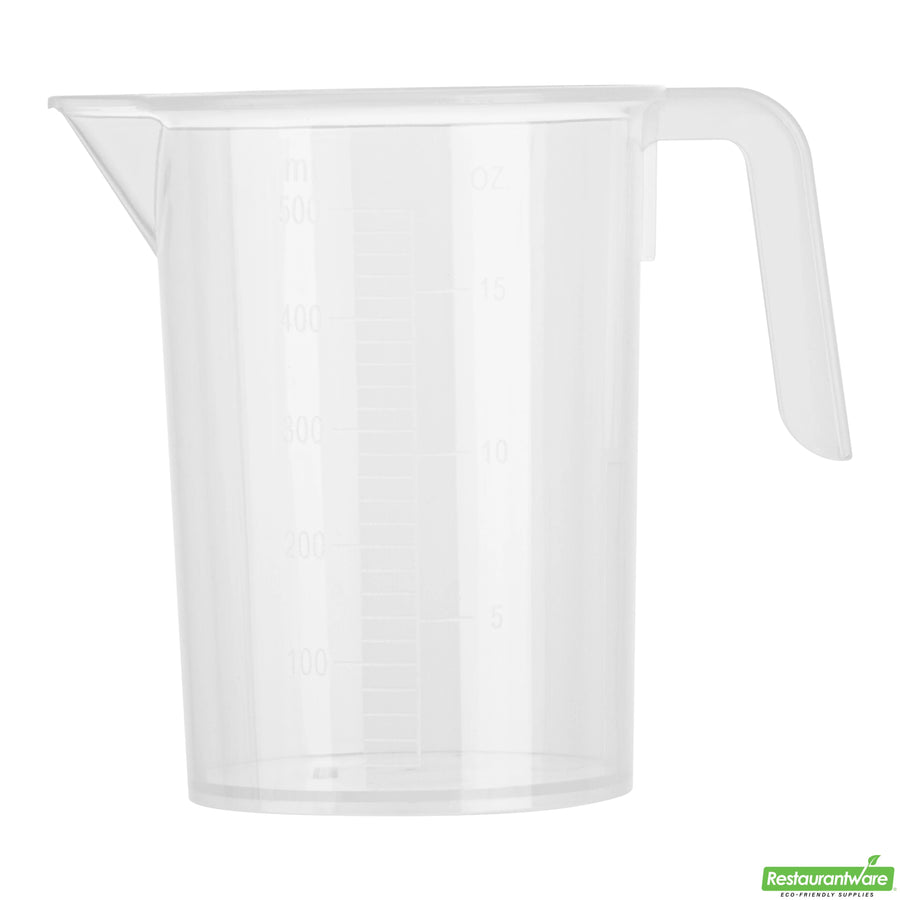 Restaurantware RW Base 16 Ounce Measuring Cups, Plastic, Clear, 4.25 x 3.50 x 5 Inch - Restaurant Equipment and Smallwares - Canadian Distribution