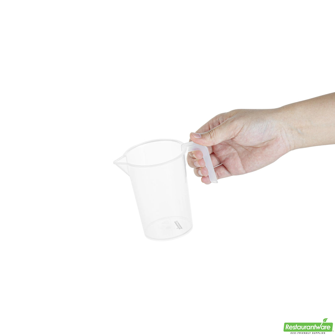 Restaurantware RW Base 1 Cup Measuring Cups, Plastic, Clear, 3.75 x 2.50 x 4.25 Inch - Restaurant Equipment and Smallwares - Canadian Distribution - Ships Free Within Canada on Orders Above CAD $199