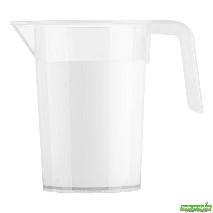 Restaurantware RW Base 1 Cup Measuring Cups, Plastic, Clear, 3.75 x 2.50 x 4.25 Inch - Restaurant Equipment and Smallwares - Canadian Distribution - Ships Free Within Canada on Orders Above CAD $199