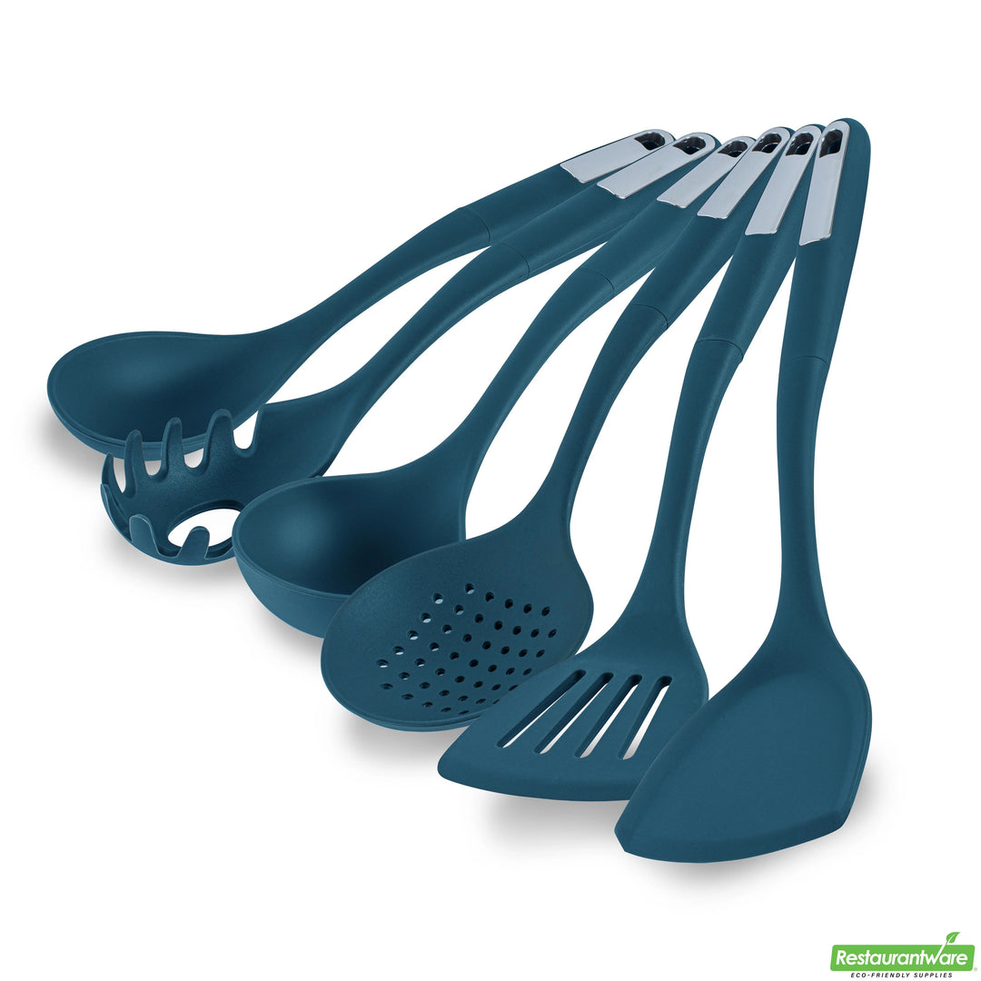 Restaurantware Met Lux 6-Piece Silicone Cooking Utensil Sets, Teal - Restaurant Equipment and Smallwares - Canadian Distribution