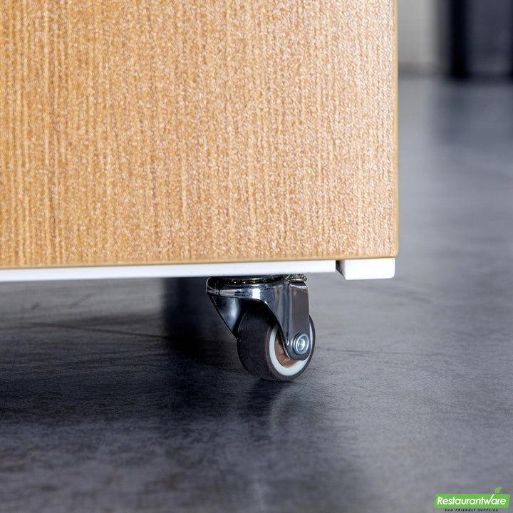 Restaurantware RW Hardware 1 Inch Swivel Plate Casters, Gray, includes Breaks & Mounting Hardware - Restaurant Equipment and Smallwares - Canadian Distribution - Ships Free Within Canada on Orders Above CAD $199