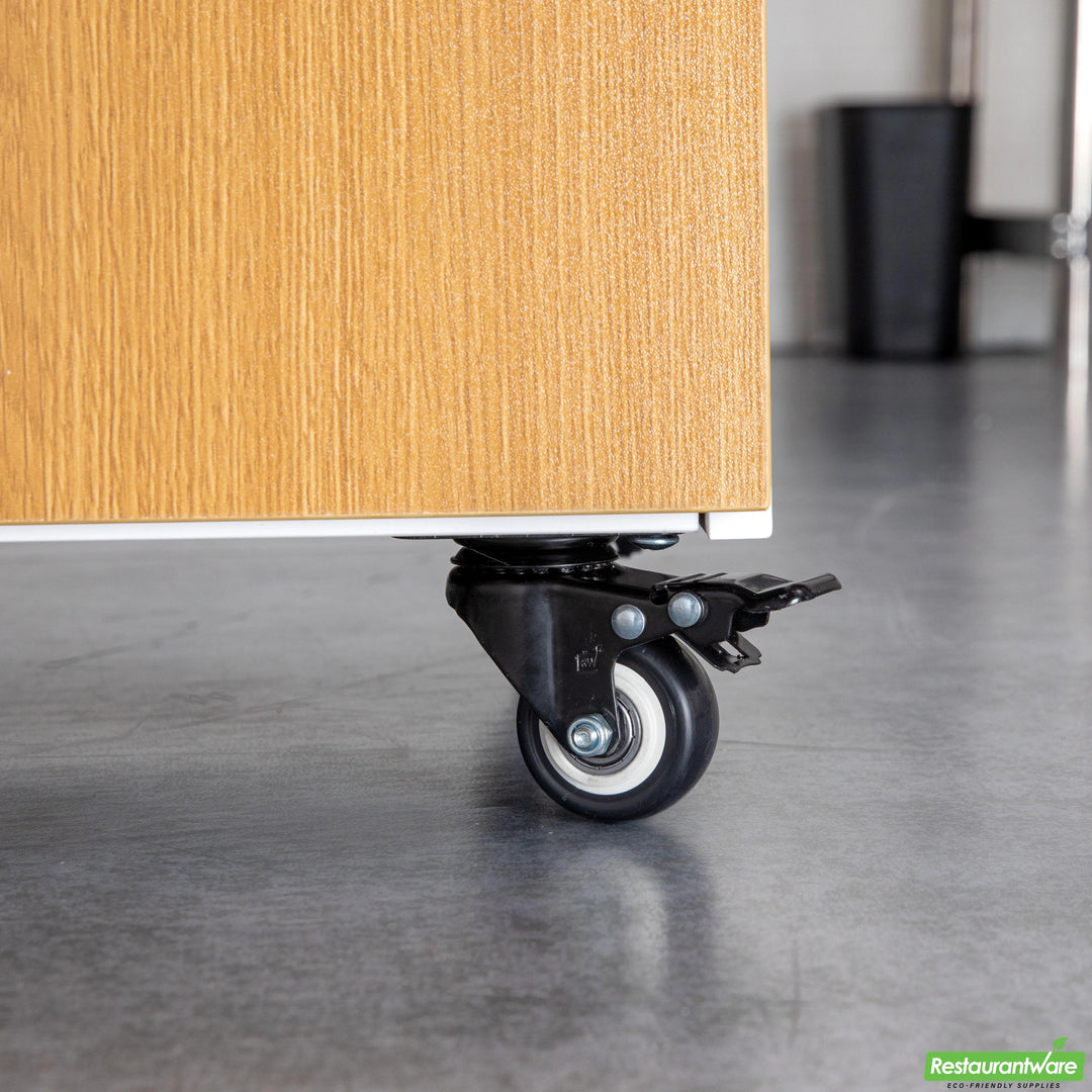 Restaurantware RW Hardware 2 Inch Swivel Plate Casters, Black, includes Breaks & Mounting Hardware - Restaurant Equipment and Smallwares - Canadian Distribution - Ships Free Within Canada on Orders Above CAD $199