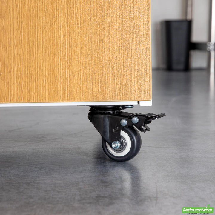 Restaurantware RW Hardware 2 Inch Swivel Plate Casters, Black, includes Breaks & Mounting Hardware - Restaurant Equipment and Smallwares - Canadian Distribution - Ships Free Within Canada on Orders Above CAD $199