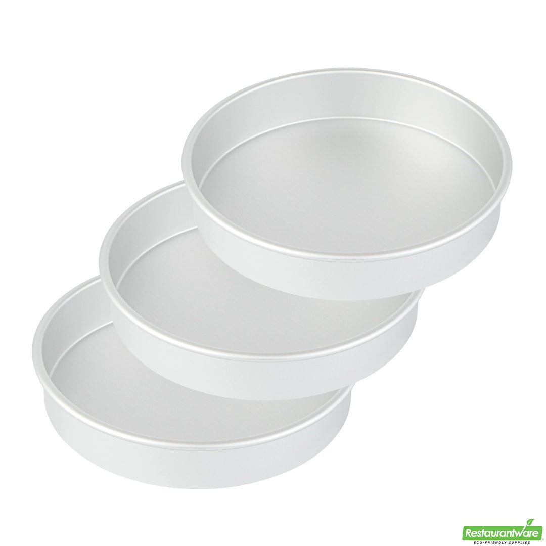 Restaurantware Met Lux 10 x 10 x 2 Inch Cake Pans, Aluminum, Round, Straight-Sided - Restaurant Equipment and Smallwares - Canadian Distribution - Ships Free Within Canada on Orders Above CAD $199