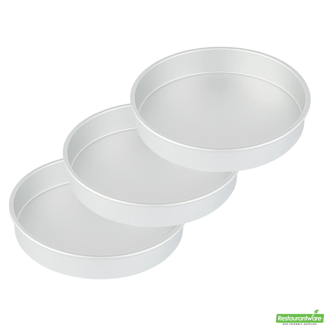 Restaurantware Met Lux 11 x 11 x 2 Inch Cake Pans, Aluminum, Round, Straight-Sided - Restaurant Equipment and Smallwares - Canadian Distribution - Ships Free Within Canada on Orders Above CAD $199