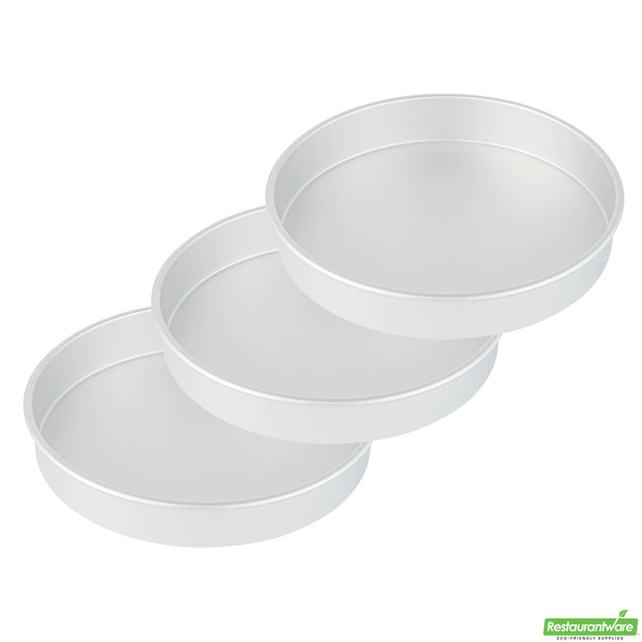 Restaurantware Met Lux 12 x 12 x 2 Inch Cake Pans, Aluminum, Round, Straight-Sided - Restaurant Equipment and Smallwares - Canadian Distribution - Ships Free Within Canada on Orders Above CAD $199